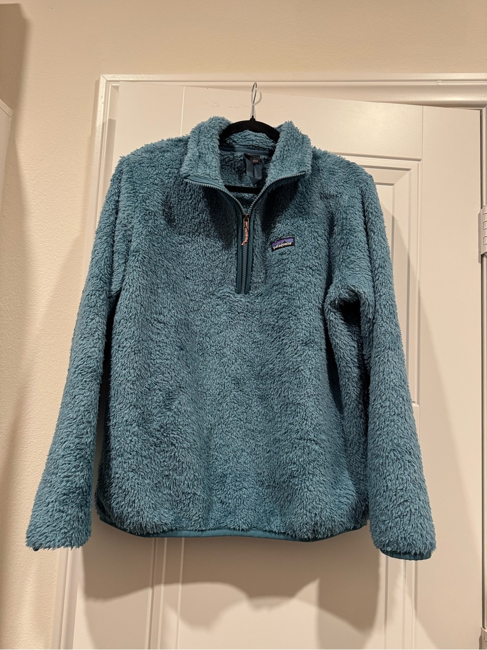 Patagonia Teal Plush Half-Zip Fleece Pullover